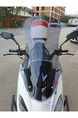 MOTOCAM Küba Newlight PRO Siperlik Ön Cam 2023-2025 Model 58cm açık füme Renkli 4mm ORİJİNAL BOYLU