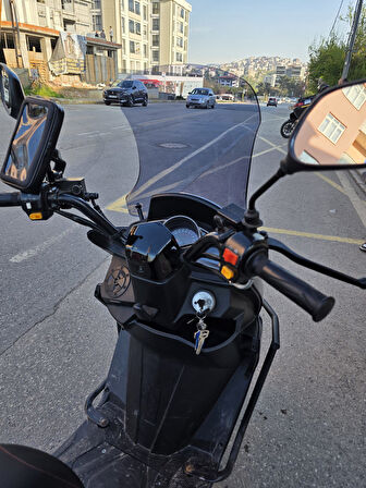 MOTOCAM RKS Newlight PRO Siperlik Ön Cam 2023-2025 Model 58cm açık füme Renkli 4mm ORİJİNAL BOYLU