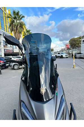MOTOCAM RKS Newlight PRO Siperlik Ön Cam 2023-2025 Model 75cm Siyah Renkli 4mm UZUN BOYLU