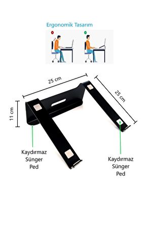 Tüm Modellere Uyumlu Laptop Standı Notebook Soğutucu Macbook Yükseltici Sehpa