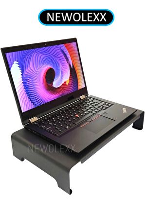 Çok Amaçlı Monitör Laptop Notebook Standı Yükseltici Sehpa Siyah Metal