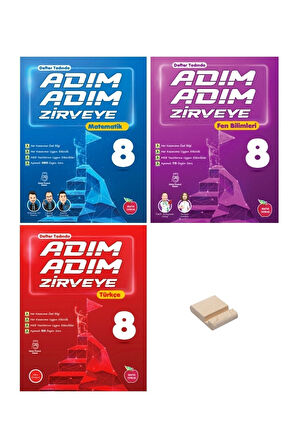 LGS 8. Sınıf Adım Adım Matematik Fen ve Türkçe Konu Anlatımlı 3lü Set