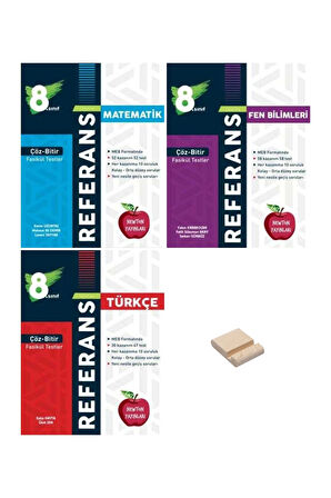 LGS 8. Sınıf Referans Matematik Fen ve Türkçe Tarihi Çöz-Bitir Testler 3lü Set