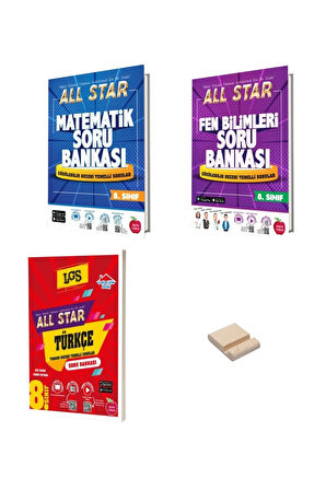 LGS 8. Sınıf All Star Matematik Fen Bilimleri ve Türkçe Soru Bankası 3lü Set