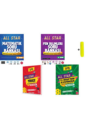 Newton 8. Sınıf Matematik Fen Türkçe İnkılap All Star Soru Bankası 4 Kitap Set