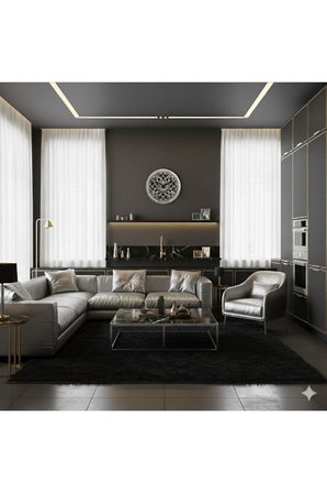 NEXUS MODERN AHŞAP ÜZERİ AKRİLİK LEVHA DUVAR SAATİ DEKORASYON 45 cm GÜMÜŞ RENK