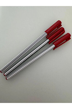 Tükenmez Kalem Triball 1.0 MM Bilye Uç Kırmızı (6 Adet)