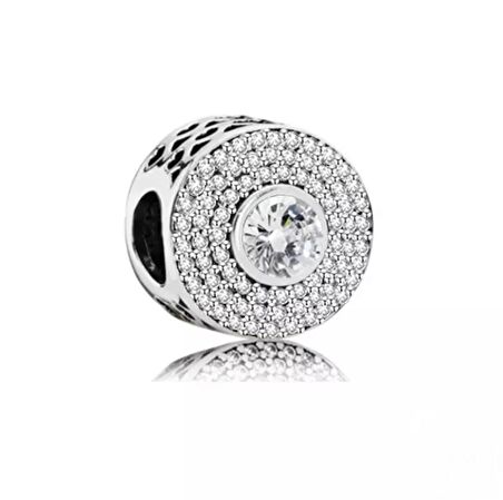 Gümüş s925 Damgalı Oval Ortası Taşlı Charm
