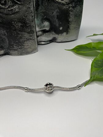Gümüş s925 Damgalı Star Wars Grogu - Baby Yoda & Beşik Charm