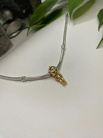 Gümüş s925 Damgalı Star Wars C-3po Charm