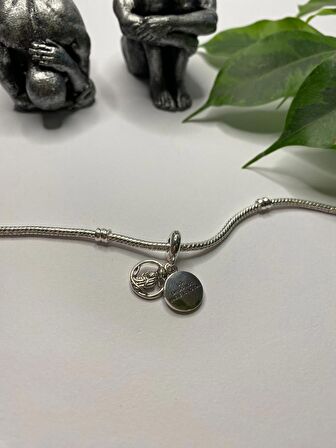 Gümüş s925 Damgalı Star Wars Yoda Sallantılı Charm