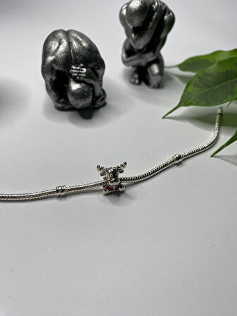 Gümüş s925 Damgalı Oturan Sevimli Geyik Charm