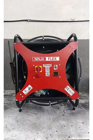 Ninjaflex Pro Profesyonel Gider Açma Makinesi 20 Metre Otomatik Tamburlu 1400 Watt