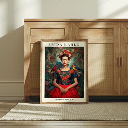 Frida Kahlo Çiçek ve Hayvan Portresi, Frida Kahlo Fotoğrafı, Frida Kahlo
