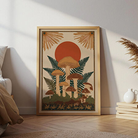 Mantar Bahçesi Halk Sanatı: Rustik Kır Evi Tarzı Orman Dekoru (/)