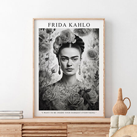 Siyah Beyaz Frida Kahlo Portresi, Feminist Sanat