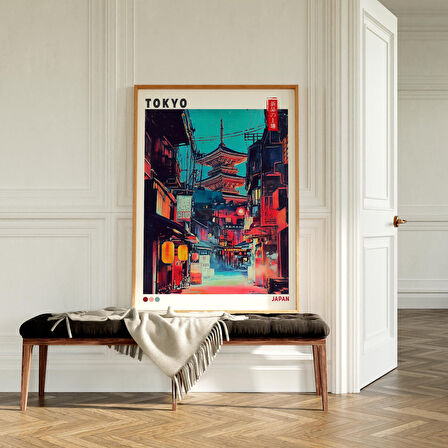 Japon Tokyo Posteri, Japandi Duvar Sanatı, Japon Duvar Sanatı, Japon Estetik Posteri