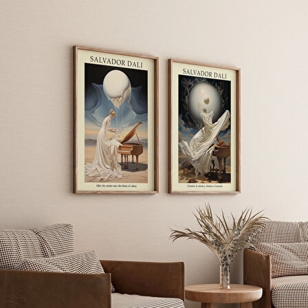 Piyano Posteri, Salvador Dali 2 Baskı Seti, Sergi Posteri