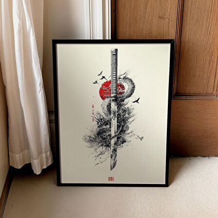 Japon Katana Sanatı, Japon Geleneksel Poster, Japon Duvar Sanatı