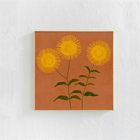 Çiçekli duvar dekoru, poster sanatı