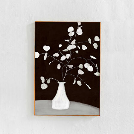 Dürüstlük Bitki İllüstrasyonu: sanat. Vazoda Çiçek posteri