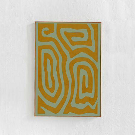 Soyut Sanat: Sarı Hardal Poster