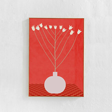 Vazoda Çiçek sanatı: İskandinav modern iç mekanlar için. Bohem/eklektik duvar dekoru