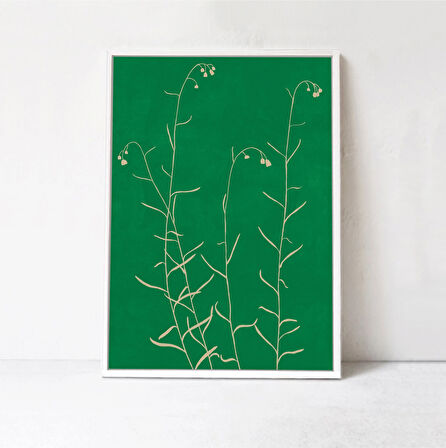 Yeşil Soyut Botanik Sanatı: Yeşil Eklektik Poster