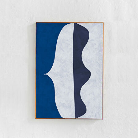 Mavi Soyut Sanat: Orta Modern Poster