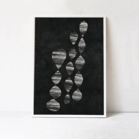 DROPS:, Siyah Beyaz Soyut Sanat, Büyük Sanat Eseri, Modern Sanat
