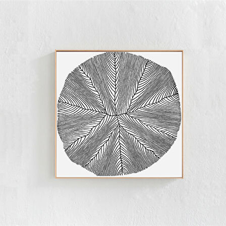 Kare Siyah Beyaz Soyut Sanat, Rustik Duvar Dekoru