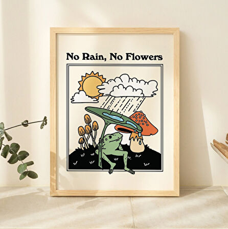 Retro Kurbağa Duvar Baskısı, Vintage Mantar İllüstrasyonu, A3 A4 A2 Baskılar, Zümrüt Yeşili Poster