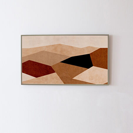 Modern Samsung Frame TV Sanatı - Soyut geometrik sanat. Samsung Frame TV için, piksel sanatı 16:9 Oran