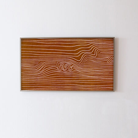 Modern Samsung Frame TV Sanatı - Soyut Çizgiler sanatı. Samsung Frame TV için, Soyut Turuncu TV sanatı 16:9 oranı