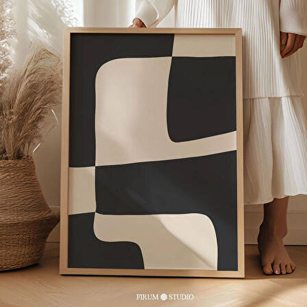 Modern Soyut Sanat, Siyah Bej, Orta Yüzyıl Modern, Siyah Soyut