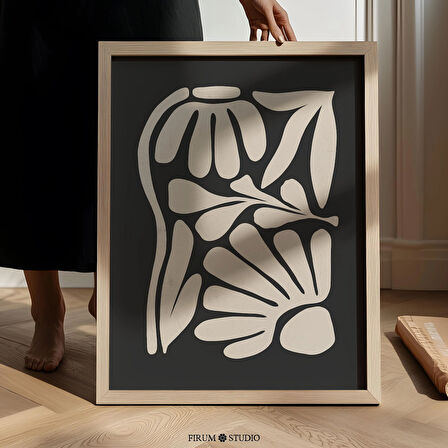 Moody Abstract – Orta Yüzyıl Modern Botanik Duvar Sanatı