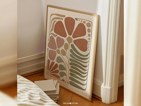 Sıcak Tonlarda Botanik Duvar Sanatı, Bohem Sonbahar Sanatı