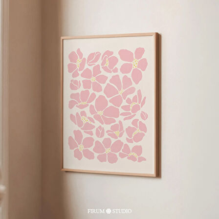 Pembe Kiraz Çiçekleri Duvar Sanatı, Kız Çocuk Odası Çiçekli Duvar Sanatı