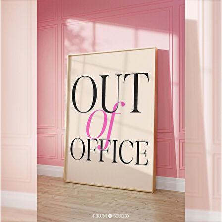 Ofis Dışı Duvar Sanatı, Minimalist Tipografi Daire Duvar Dekoru