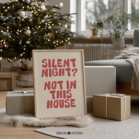 Sessiz Gece mi? Bu Evde Değil, Komik Noel Duvar Sanatı