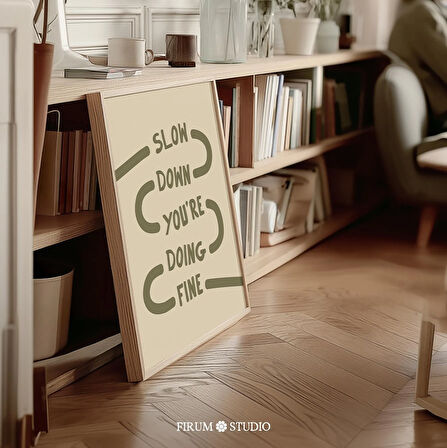 Motivasyonel Adaçayı Yeşili Söz Duvar Sanatı