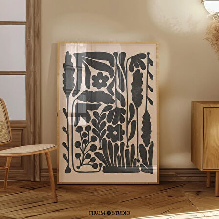 Yabani Çiçek, Bohem Sanatı, Siyah ve Bej Sanatı, Çiçek Poster