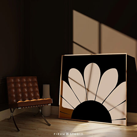 Kasvetli Çiçek Sanatı, Sanat, Kare Duvar Sanatı, Orta Yüzyıl Modern, Koyu Botanik