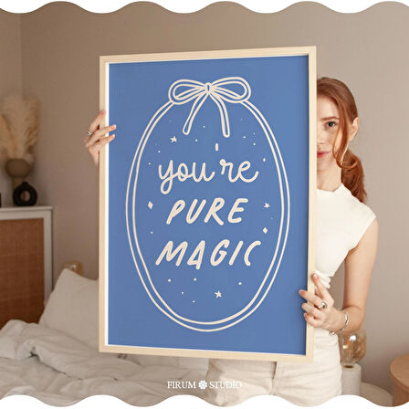 Sen Saf Büyüsün: Cadı Cadılar Bayramı Sözü, Mavi Tipografi ( )