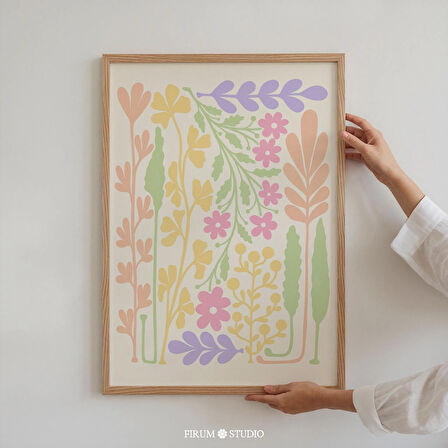 Danimarka Pastel Dekor, Kır Çiçeği Duvar Sanatı, Pastel Estetik
