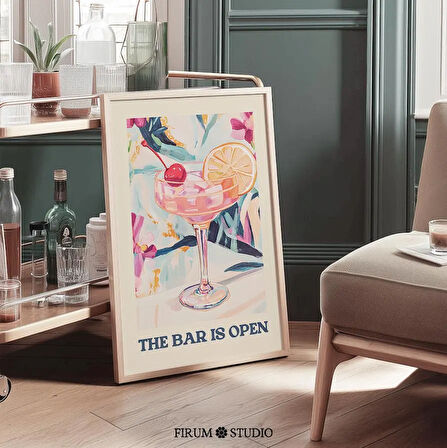 Bar Açık Sanat, Pastel Martini Poster, Trend Yemek Odası Dekoru