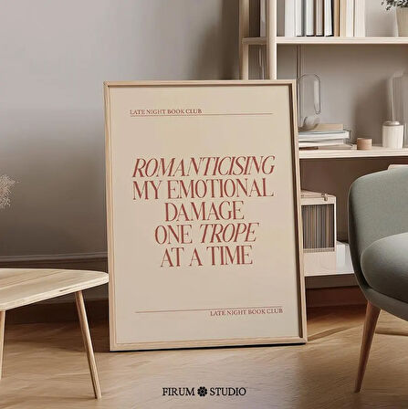 Kitap Trope Alıntı Sanatı, Edebi Kız Tipografi Poster