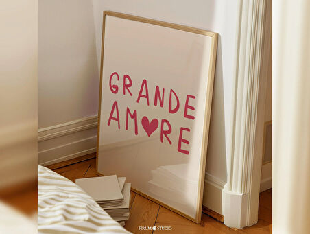 Grande Amore Duvar Sanatı, İtalyan Sözü Sanat Poster