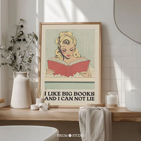 Komik Retro Kitap Sever Banyo Duvar Sanatı