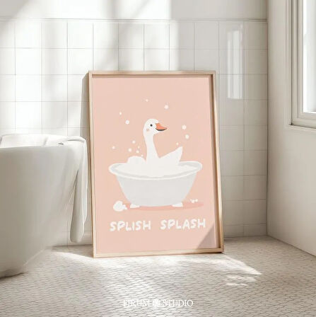 Splish Splash Goose, Komik Pembe Banyo Duvar Sanatı